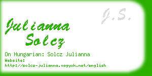 julianna solcz business card